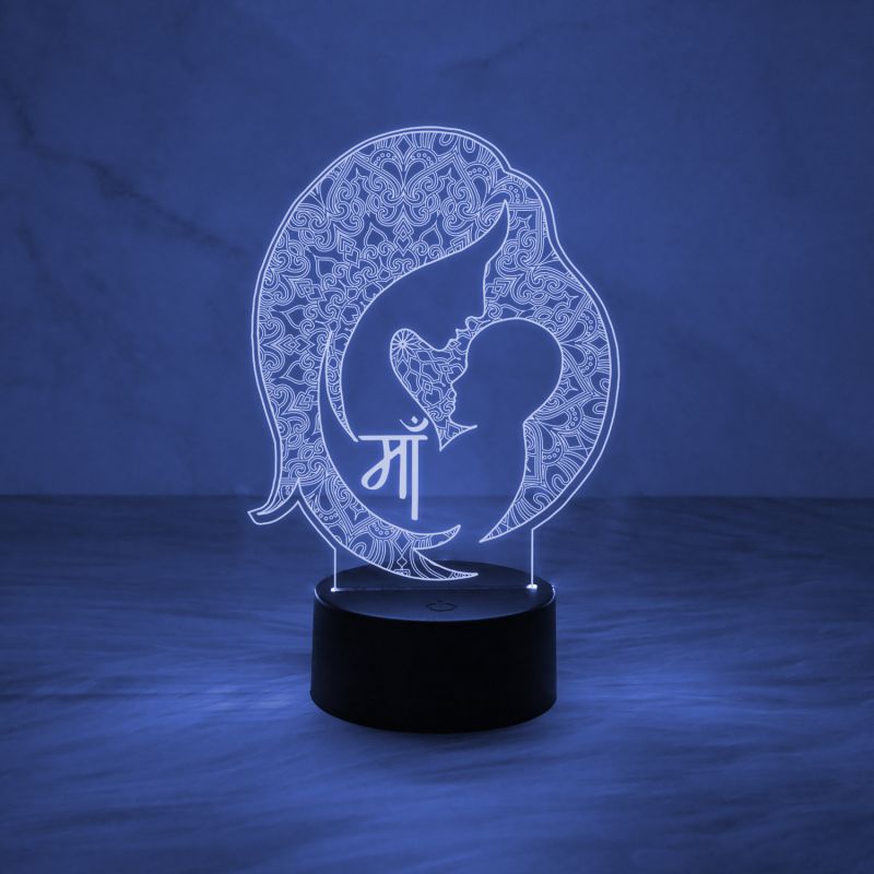 3D Illusion Baby & Mom Night Lamp with Automatic Color Changing Light & USB Cable | On/Off Touch Button | Gift for Mom | Mom to Be Gift | Home Décor Light